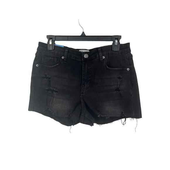 Abound shorts denim mid rise cutoff distressed black size 31 - Picture 1 of 3